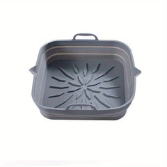 Collapsible Silicone Air Fryer Liner 23 Square Reusable Baking Tray