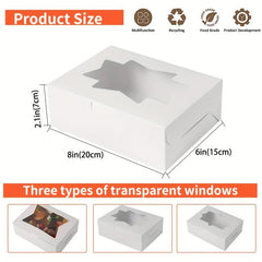 Cookie Boxes 20x15x6cm with Window for Dessert Chocolat