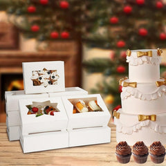 Cookie Boxes 20x15x6cm with Window for Dessert Chocolat