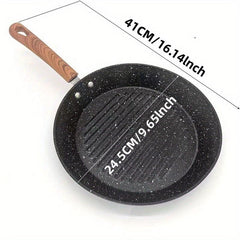 Nonstick Sectional Frying Pan Metal Skillet For Gas Stovetop & Induction Cooker