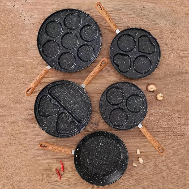 Nonstick Sectional Frying Pan Metal Skillet For Gas Stovetop & Induction Cooker