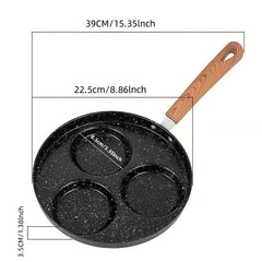 Nonstick Sectional Frying Pan Metal Skillet For Gas Stovetop & Induction Cooker