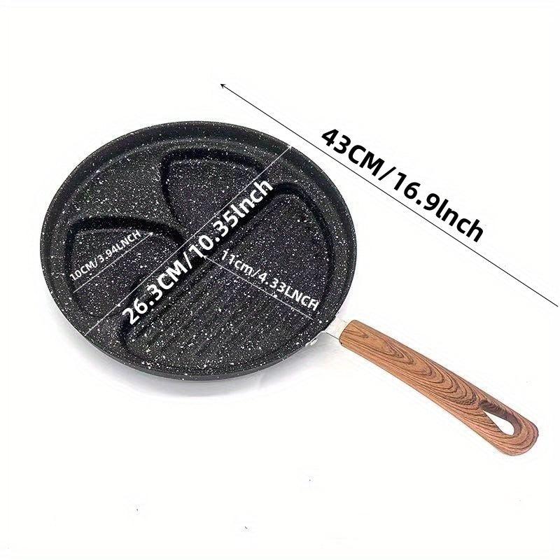 Nonstick Sectional Frying Pan Metal Skillet For Gas Stovetop & Induction Cooker