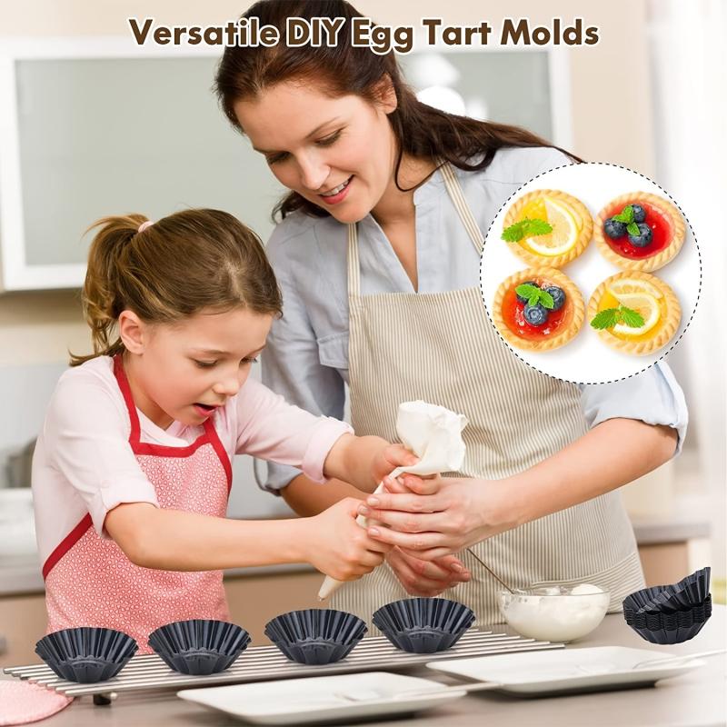 Upgrade Bigger Egg Tart Mold Cupcake Cake Muffin Tin Pan Baking Tool