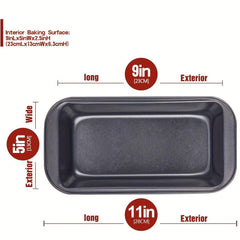 Non Stick Bread Pan Set with Easy Grip Handles - Carbon Steel Loaf Pans