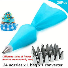 8pcs Silicone Pastry Bag Cake Icing Piping Cream Decorating Tools