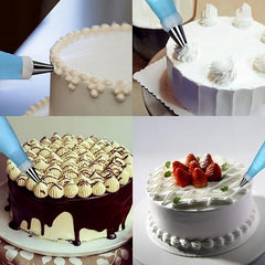 8pcs Silicone Pastry Bag Cake Icing Piping Cream Decorating Tools
