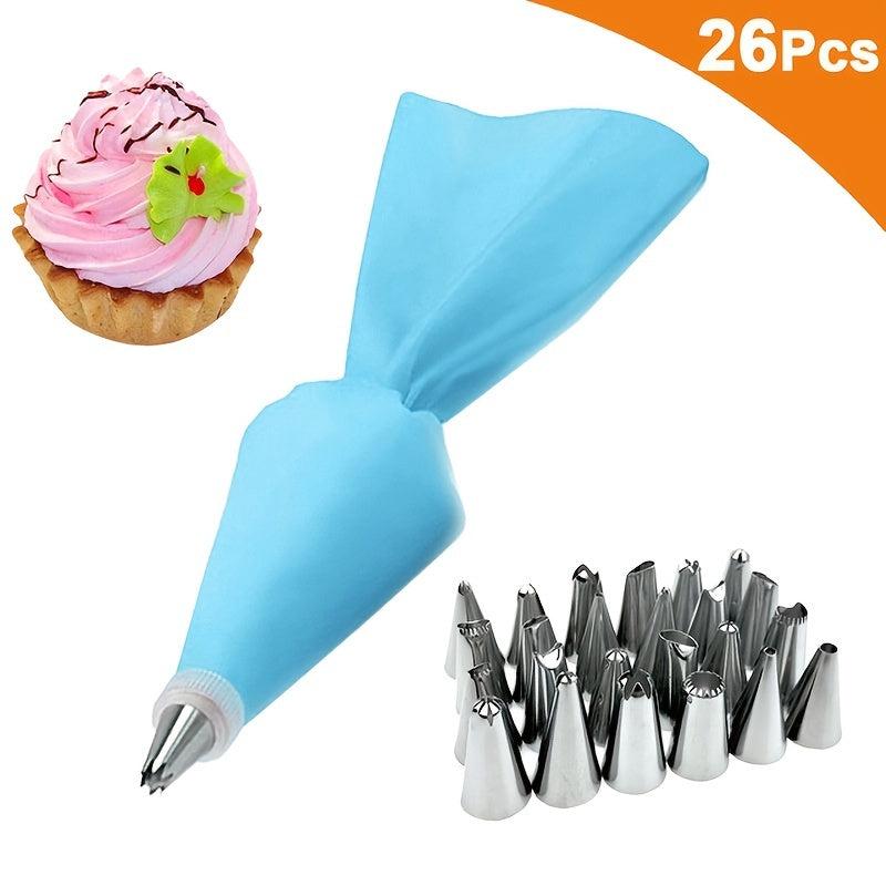 8pcs Silicone Pastry Bag Cake Icing Piping Cream Decorating Tools