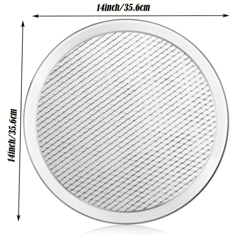 1pc Pizza Screen Aluminum Pan Non stick Net Round Pizza Mesh Baking Tray