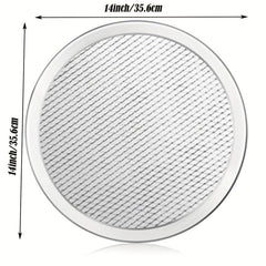 1pc Pizza Screen Aluminum Pan Non stick Net Round Pizza Mesh Baking Tray