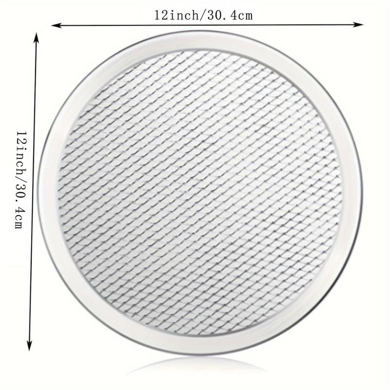 1pc Pizza Screen Aluminum Pan Non stick Net Round Pizza Mesh Baking Tray