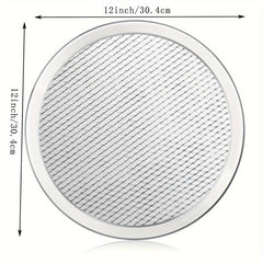 1pc Pizza Screen Aluminum Pan Non stick Net Round Pizza Mesh Baking Tray