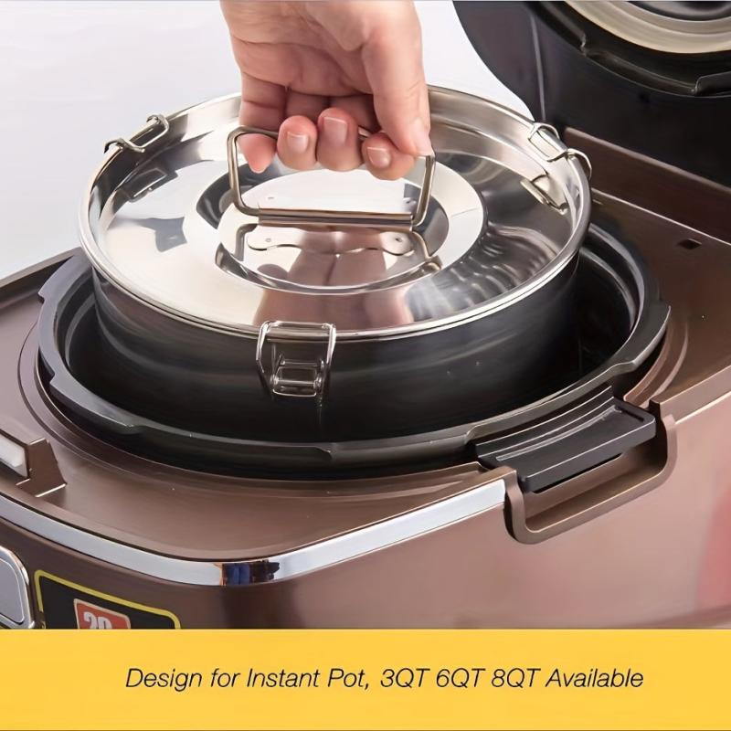 Stainless Steel Flan Mold 19.05cm 60oz Quesillera + Lid Fits Pressure Cooker