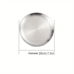 Stainless Steel Dinner Plate Serving Barbecue Dish Kitchen Supplies