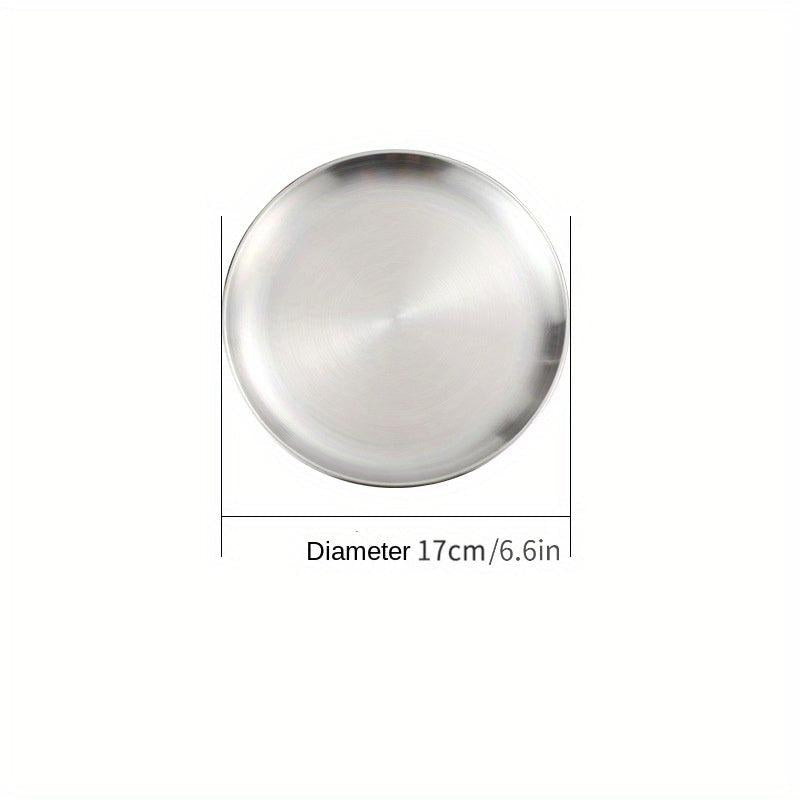 Stainless Steel Dinner Plate Serving Barbecue Dish Kitchen Supplies