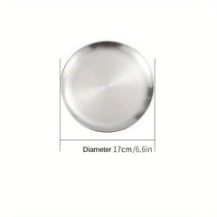 Stainless Steel Dinner Plate Serving Barbecue Dish Kitchen Supplies