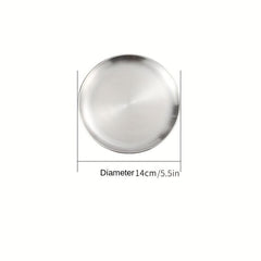 Stainless Steel Dinner Plate Serving Barbecue Dish Kitchen Supplies