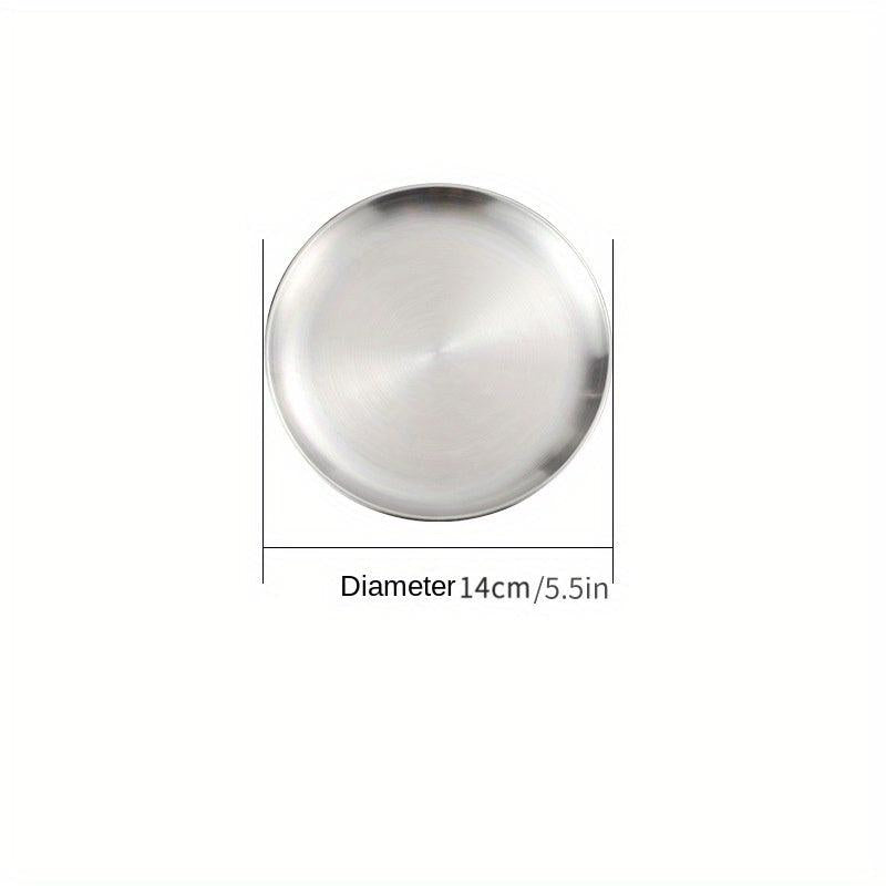 Stainless Steel Dinner Plate Serving Barbecue Dish Kitchen Supplies