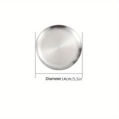 Stainless Steel Dinner Plate Serving Barbecue Dish Kitchen Supplies