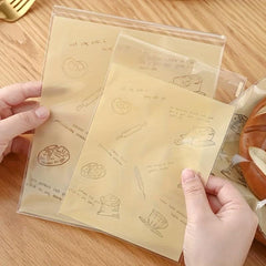 100pcs Self Adhesive Bakery Bags Clear Cellophane Goodie Bags Treat Bags
