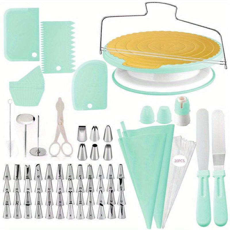 103pcs Baking Tools Set with Pipping Tips, Icing Spatulas, Couplers, Scrapers