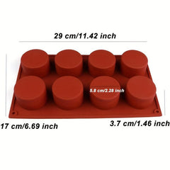 Cylindrical Mousse Cake Mold 3D Silicone Mold