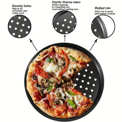 Baking Steel Pizza Pan With Holes Round Pizza Pan For Oven - 22.86 cm