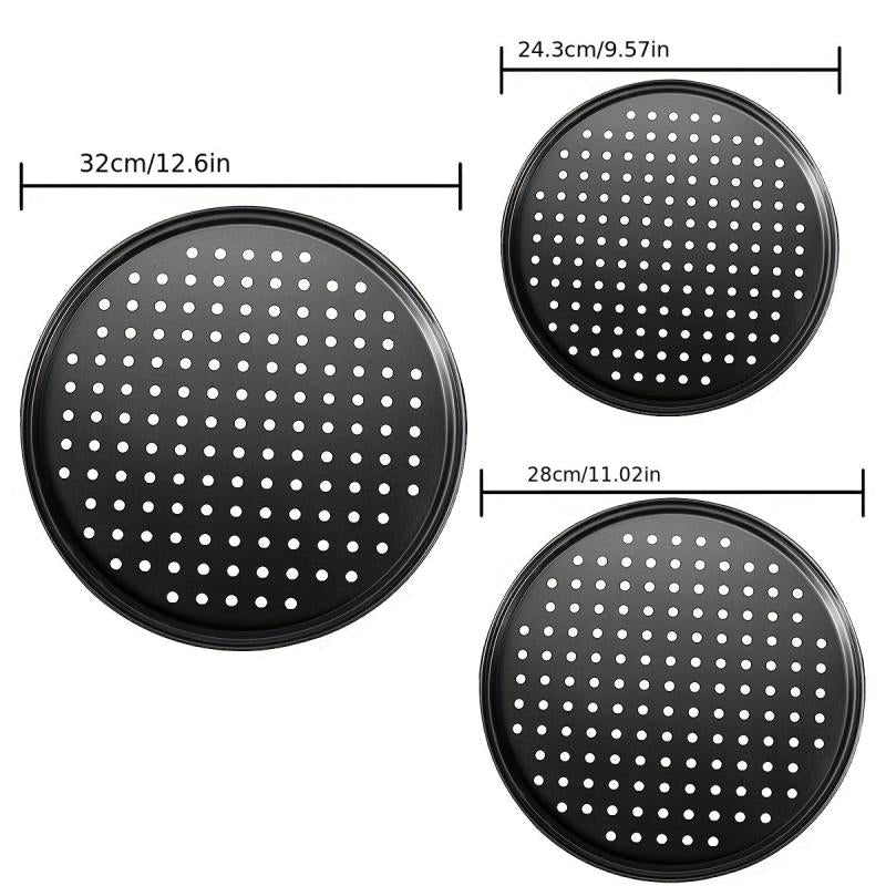 Baking Steel Pizza Pan With Holes Round Pizza Pan For Oven - 22.86 cm