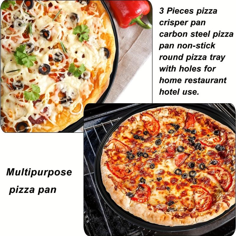 Baking Steel Pizza Pan With Holes Round Pizza Pan For Oven - 22.86 cm
