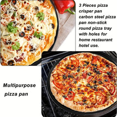 Baking Steel Pizza Pan With Holes Round Pizza Pan For Oven - 22.86 cm