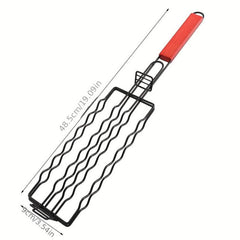 Stainless Steel Hot Dog Rack Barbecue Tongs Detachable Grilled Sausage Rack
