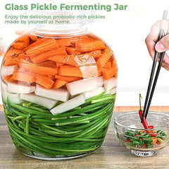 Glass Pickle Jar Fermentation Kit with Water Sealing Lid