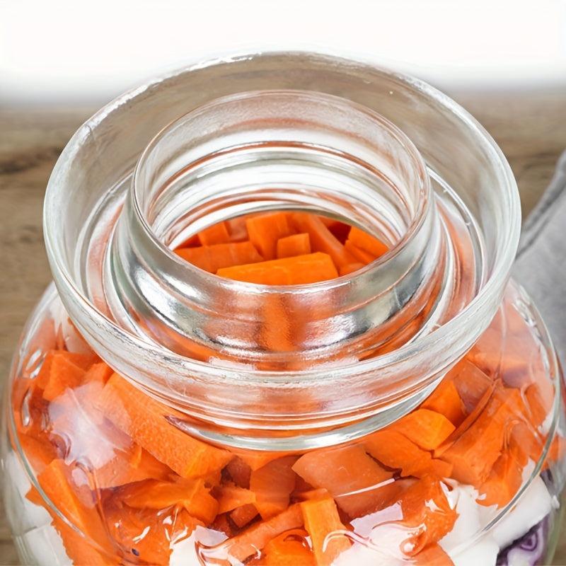 Glass Pickle Jar Fermentation Kit with Water Sealing Lid