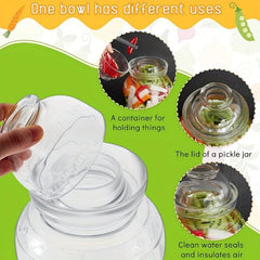 Glass Pickle Jar Fermentation Kit with Water Sealing Lid