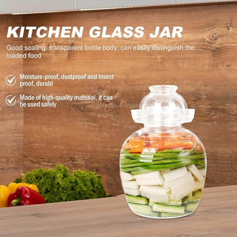 Glass Pickle Jar Fermentation Kit with Water Sealing Lid