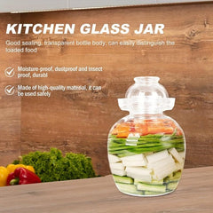 Glass Pickle Jar Fermentation Kit with Water Sealing Lid
