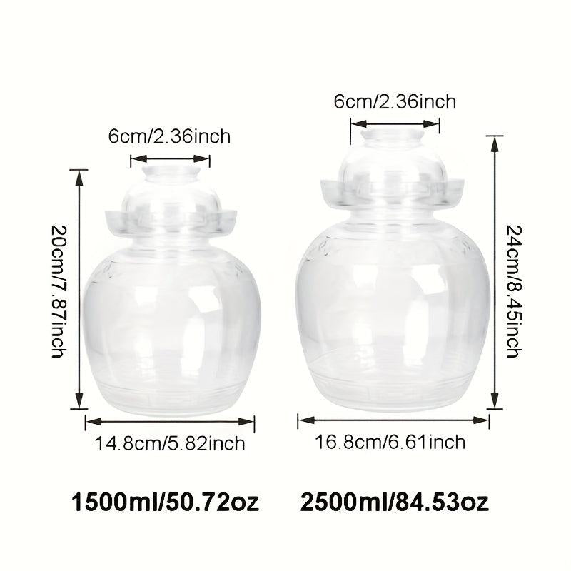 Glass Pickle Jar Fermentation Kit with Water Sealing Lid