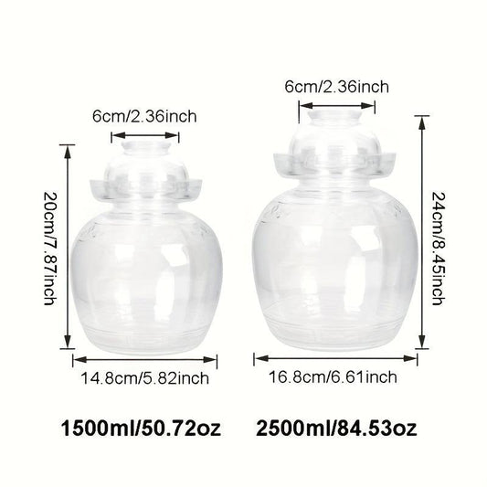 Glass Pickle Jar Fermentation Kit with Water Sealing Lid