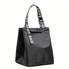 Honeycomb Pattern Bento Box Bag Insulated Aluminum Foil Tote for Lunches