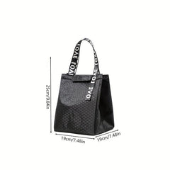 Honeycomb Pattern Bento Box Bag Insulated Aluminum Foil Tote for Lunches