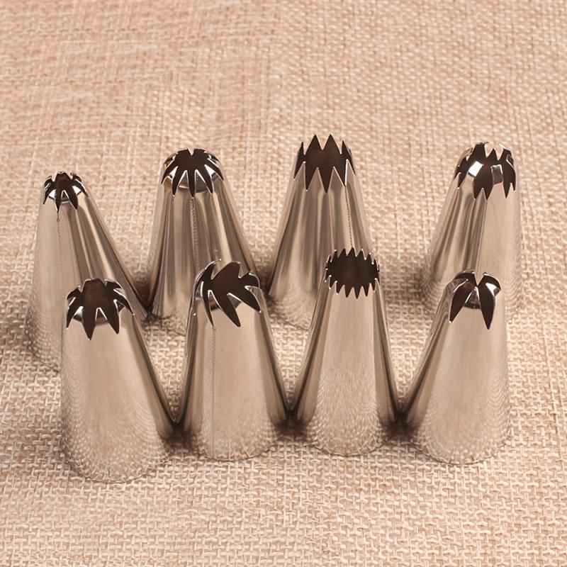 8pcs Stainless Steel Pastry Tips Icing Nozzle Tips For Frosting