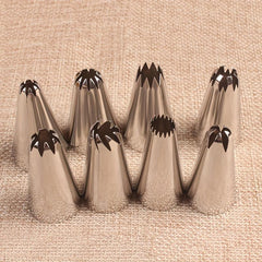 8pcs Stainless Steel Pastry Tips Icing Nozzle Tips For Frosting