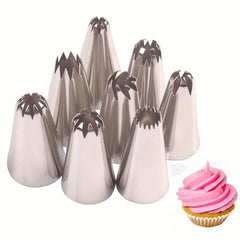 8pcs Stainless Steel Pastry Tips Icing Nozzle Tips For Frosting