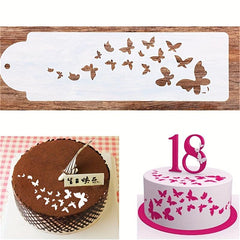Butterfly Cake Stencil Cake Decorating Stencil Mold for Fondant Dessert