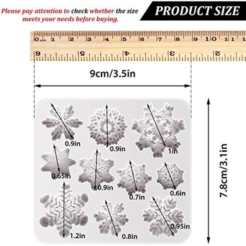 3D Snowflake Silicone Mold for Cake Cupcake Decoration Gray