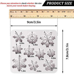 3D Snowflake Silicone Mold for Cake Cupcake Decoration Gray