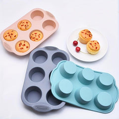 Non Stick Silicone Muffin Pan 6 Grids for Muffins Cupcakes Tarts Fat Bombs