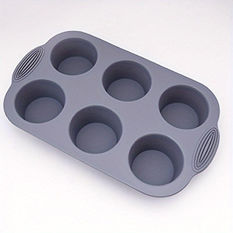 Non Stick Silicone Muffin Pan 6 Grids for Muffins Cupcakes Tarts Fat Bombs