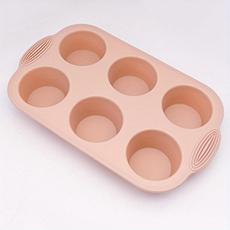 Non Stick Silicone Muffin Pan 6 Grids for Muffins Cupcakes Tarts Fat Bombs
