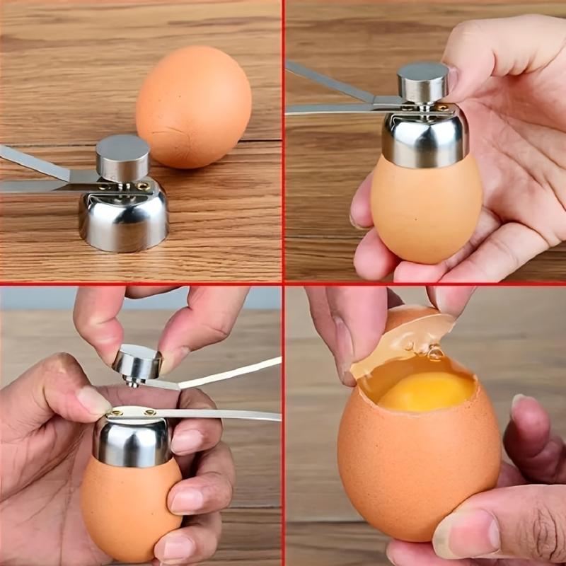 Stainless Steel Egg Cracker Opener Kitchen Gadget